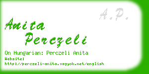 anita perczeli business card